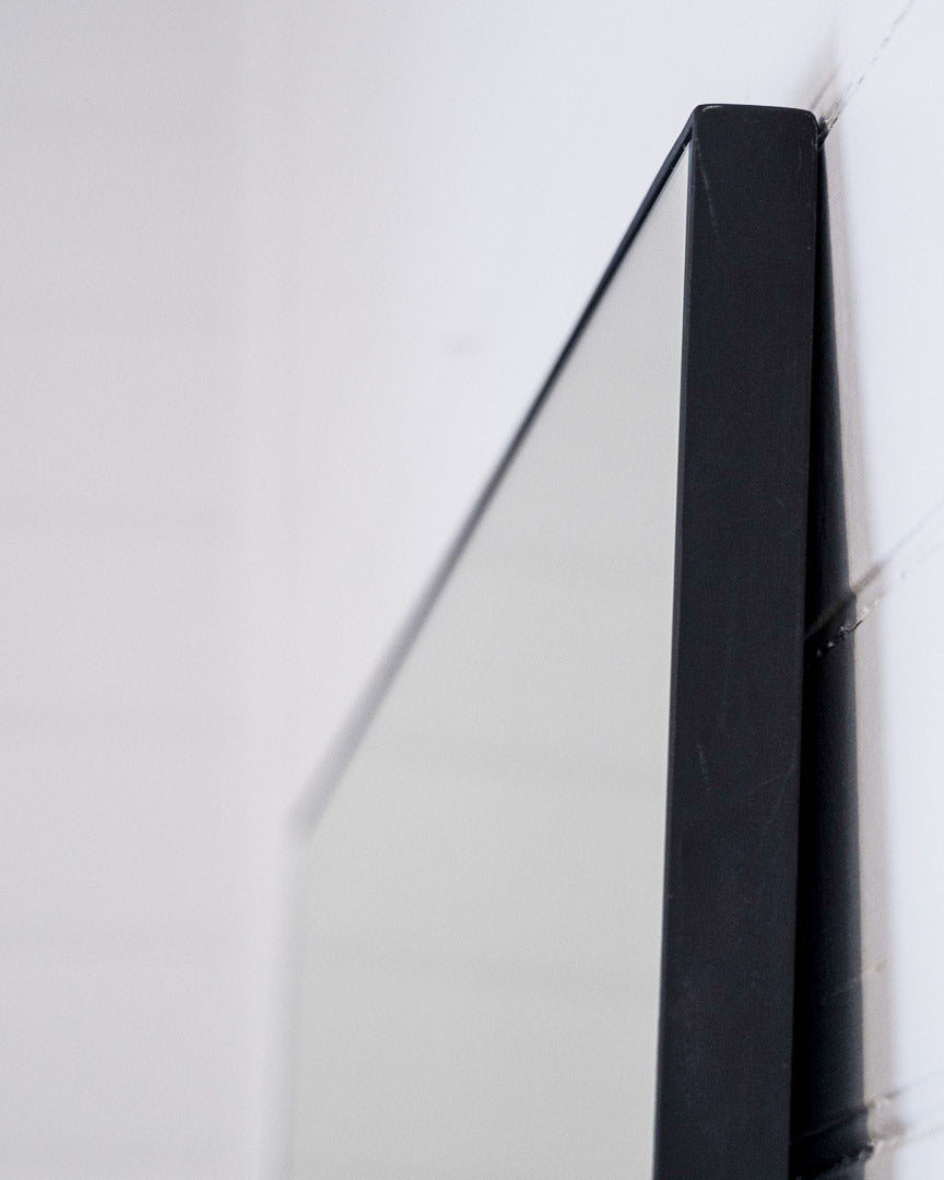 Rectangle Full Size Wall Mirror: Black