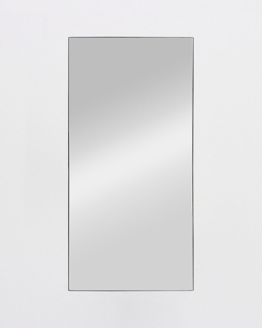 Rectangle Full Size Wall Mirror: Black