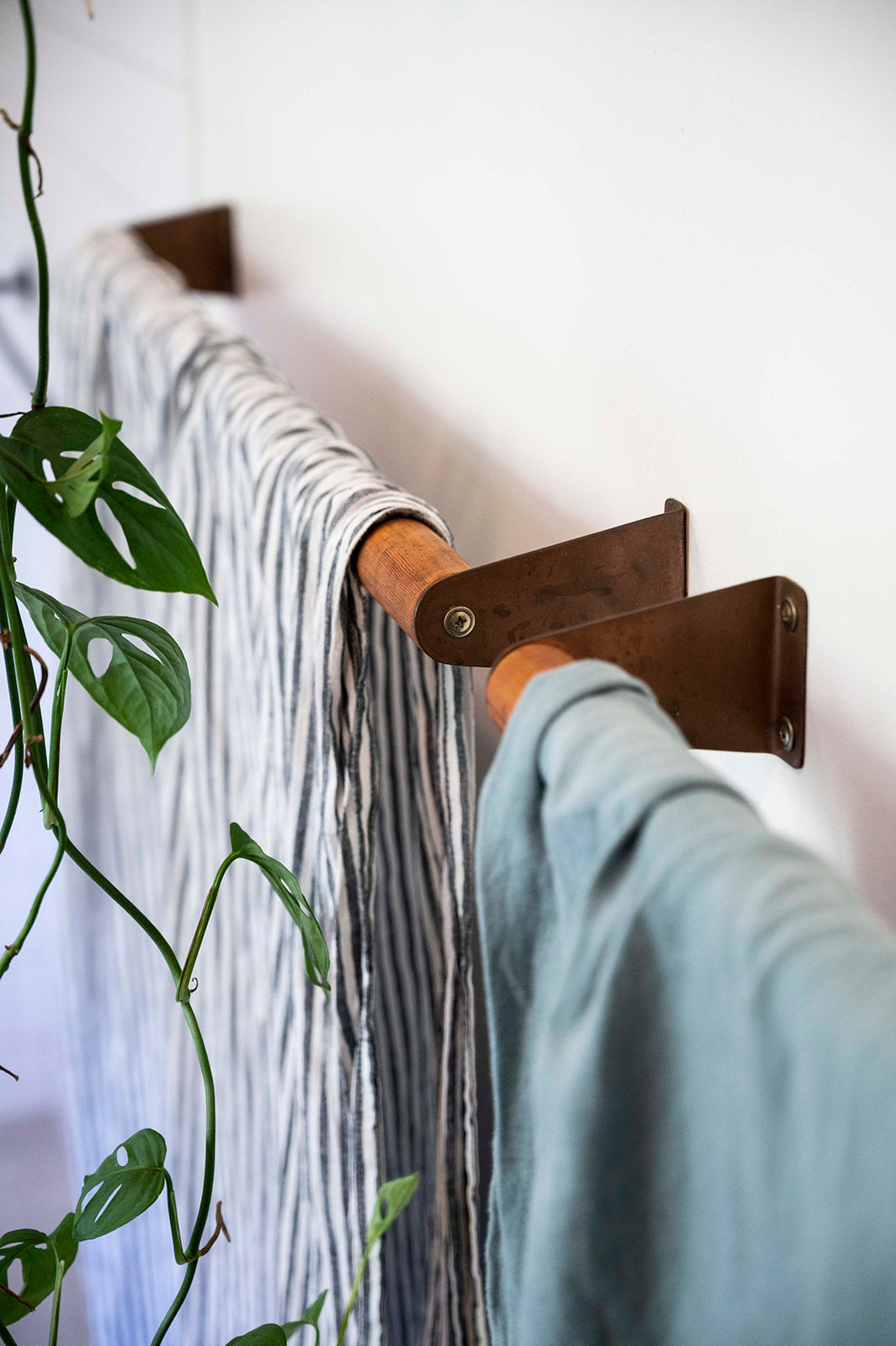 Towel Rail – Wood & Metal